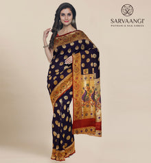 Pure Silk Paithani In Rani Pink